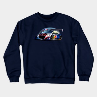 Sebastien Loeb's Peugeot 208 Pikes Peak - Illustration Crewneck Sweatshirt